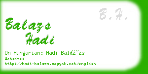 balazs hadi business card